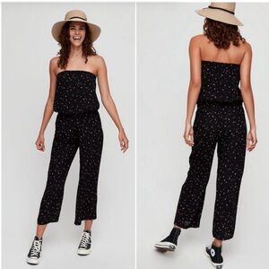 Aritzia Sunday Best Strapless Floral Jumpsuit